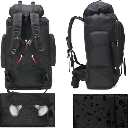 Hiking Backpack for Men 70L/100L Camping Backpack Military Rucksack Molle 3 Days Assault Pack for Climbing