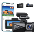 Dash Cam Front and Rear 4K+4K 5Ghz Wifi GPS, Dash Camera for Cars with 128G SD Card, 3.16