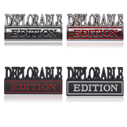 2pcs Deplorable Edition Emblems, Emblem 3D Badge Decal Car Truck SUV,Refrigerator Sticker,Window Display Stickers,Bicycles, Laptops, Fridges