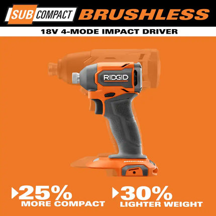 18V Subcompact Brushless 2-Tool Combo Kit with Drill/Driver, Impact Driver, (2) 2.0 Ah Batteries, Charger, and Tool Bag