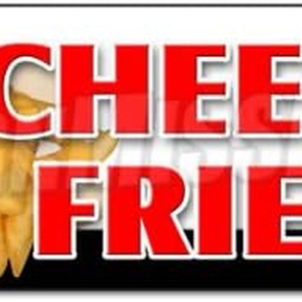 Cheese Fries Banner Sign French Fries Bacon Cheddar Cheese Ranch Melted Monterey