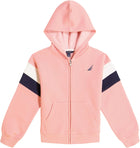 Girls' Logo Sweatshirt, Fleece Hoodie with Full-Zip Front & Pockets