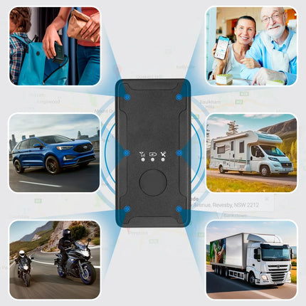 Small GPS Tracker for Vehicles, Love Ones, 4 Week Battery Life, Splash-Proof Casing Included, Hidden GPS Trackers for Kids, Seniors, Spouses and Luggage