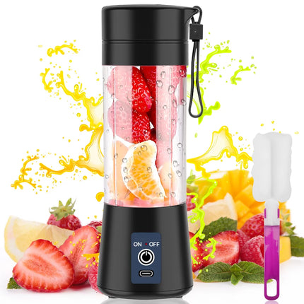 Portable Personal Blender Cup for Smoothies and Shakes, Small Smoothie Blender Mini Machine with USB Rechargeable, 480Ml