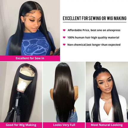 Brazilian Straight 3 Bundles with Closure (20 22 24+18) 100% Unprocessed Brazilian Straight Human Hair Bundles with 4X4 Lace Closure Free Part Natural Color