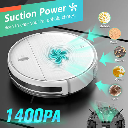 Robot Vacuum Cleaner, 2 in 1 Mop Combo for Pet Hair, Voice Control and Connect Alexa