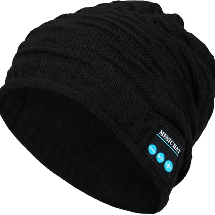 Wireless Bluetooth Beanie,Unisex Outdoor Sport Knit Hat with Stereo Speakers & Microphone