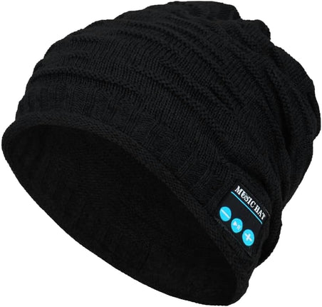 Wireless Bluetooth Beanie,Unisex Outdoor Sport Knit Hat with Stereo Speakers & Microphone