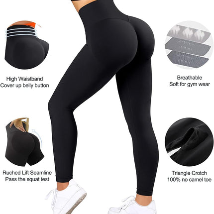 Women Scrunch Butt Lifting Leggings Seamless High Waisted Workout Yoga Pants