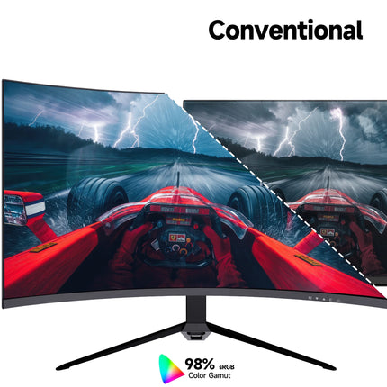 27" QHD2K Curved Gaming Monitor,165Hz/144Hz Computer Monitor,1Ms, Hdr,Built-In Speakers,2560X1440 for Office