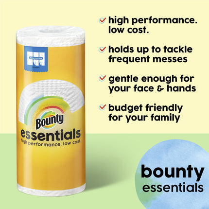 Essentials Select-A-Size Paper Towels, 6 Triple Rolls, White, 162 Sheets per Roll