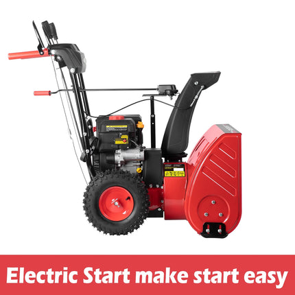 26 In. 252CC Self Propelled Gas Snow Blower, Two-Stage 120V Electric Start