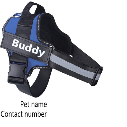 Personalized Dog Harness NO PULL Reflective Breathable Adjustable Pet Harness Vest For Small Large Dog Custom Patch Pet Supplies