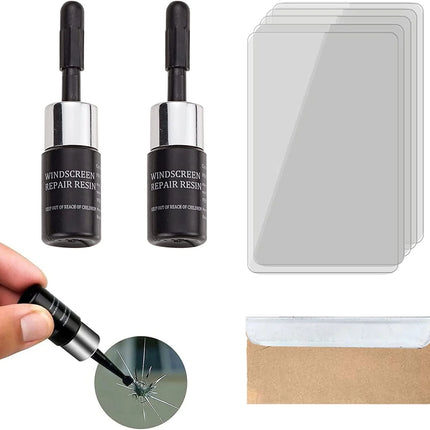 Car Windshield Repair Kit Tool Glass Repair Liquid, Windscreen Repair Kit Tool, Car Glass Windscreen Repair Kit Windscreen Repair for Cracks - 2 Pieces