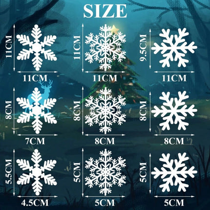 4 Sheets Of Christmas Window Clings For Glass,Santa Claus, Snowflake Wall Stickers, Static Clings, Xmas Window Decorations, Ornaments For New Year, Christmas Holiday Party Room Decorations