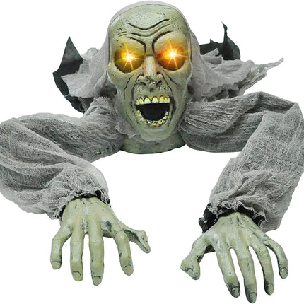 Halloween Decor Groundbreaker Zombie with Sound and Flashing Eyes for Halloween Yard Garden Outdoor Indoor Decorations