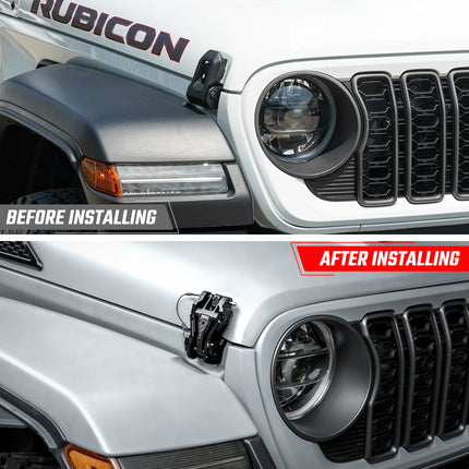 Hood Catch Hood Lock For 2018-2025 Wrangler JL Gladiator JT