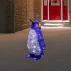 LED Lighted Commercial Grade Acrylic Penguin Outdoor Christmas Decoration - 12.5