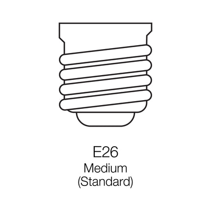 18 Year LED Light Bulbs, A19 60 Watts Eqv, E26, Dim, Daylight, Clear Glass, 4 Pack