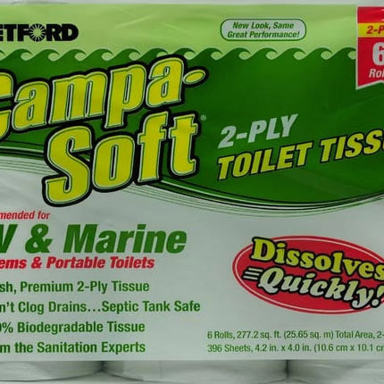 Campa Soft 6 Roles of RV Toilet Tissue