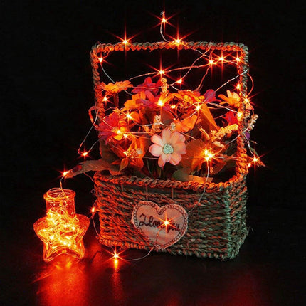 2 Pack Orange Halloween Fairy Lights, Total 200 LED 66Ft Battery Operated Halloween Lights with Remote, 8 Modes Twinkle String Lights for Halloween Xmas Tree Indoor Outdoor Decoration