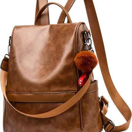 Women Backpack Purse PU Leather Anti-Theft Casual Shoulder Bag Fashion Ladies Satchel Bags