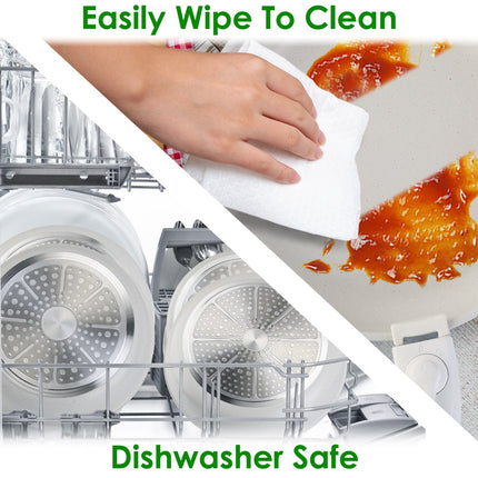 17Pcs Nonstick Cookware Set Frying Pan Sauce Pan Oven Dishwasher Safe Fedex Shipping