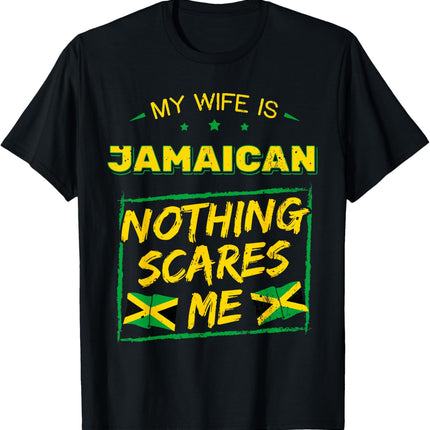 My Wife Is Jamaican Jamaica Heritage Proud Roots Flag Pride T-Shirt