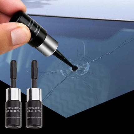 Car Windshield Repair Kit Tool Glass Repair Liquid, Windscreen Repair Kit Tool, Car Glass Windscreen Repair Kit Windscreen Repair for Cracks - 2 Pieces