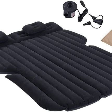 Inflatable Car Mattress, Car Bed for Back Seat, Car Air Mattress with Auto Air Pump, Portable Camping Mattress, Sleeping Pad (SUV Black)