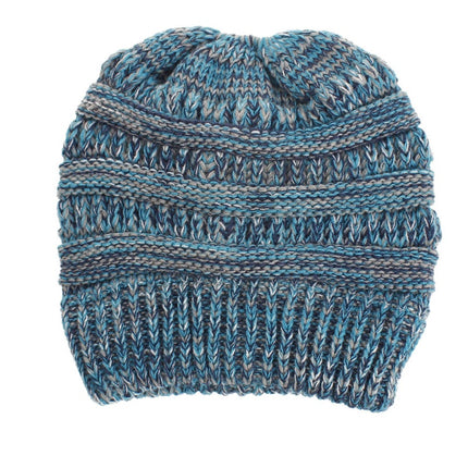 Mixed Color Knitted Wool Hat