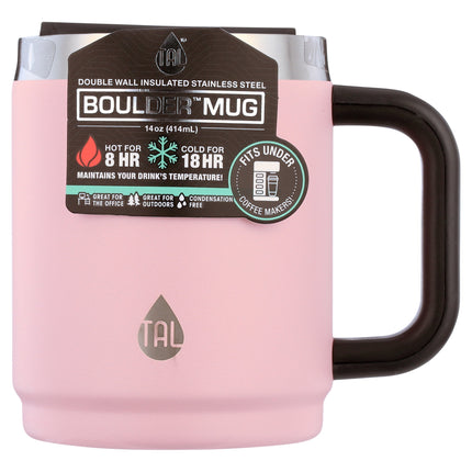 Stainless Steel Boulder Mug 14 Fl Oz, Pink