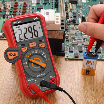 Digital Multimeter Tester, 21D Electrical Voltmeter Tester,Volt Multi Meter,6000 Counts ,TRMS