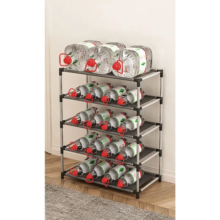 Fashion Shoe Rack Metal Simple Shoe Rack Shoe Storage Rack Bracket Space Saving Living Room Black Shoe Rack