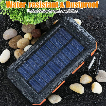 Solar Charger Power Bank Fast Charging,20000Mah Portable Solar Phone Battery Panel Charger, QC3.0 Dual USB Port Battery Pack Charger Portable for All Cell Phones & Electronic Devices