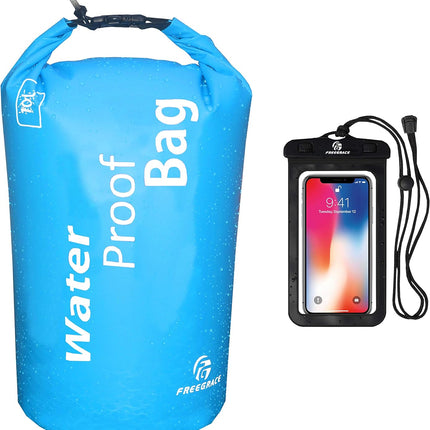 Waterproof Dry Bag - Lightweight Dry Sack with Seals and Waterproof Case - Float on Water - Keeps Gear Dry for Kayaking, Beach, Rafting, Boating, Hiking, Camping and Fishing