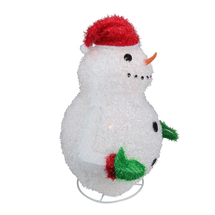 Pre-Lit Snowman Outdoor Christmas Decoration - 24" - Clear Lights