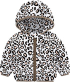 Baby Girls Puffer Coats with Hood Adorable Toddler Leopard Winter down Alternative Coats Ultralight Warm Zipper Padded Outwear Snowsuit 12-18 Month