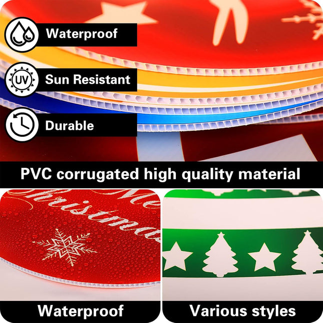 9Pcs Christmas Yard Signs With Stakes And Cords Christmas Balls Yard Signs Decorations For Outdoor Yard Porch Tree Lawn Decorations Xmas Party Decor Clearance