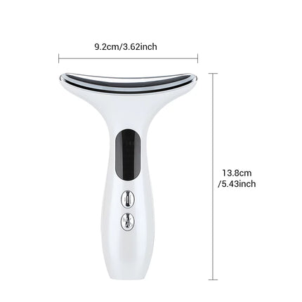 Neck Face Firming Removal Tool, Double Chin Reducer Skin Rejuvenation Neck Face Lift Anti-Aging Beauty Device on Triple Action LED Therapy, Thermal and Vibration Technologies for Skin Care