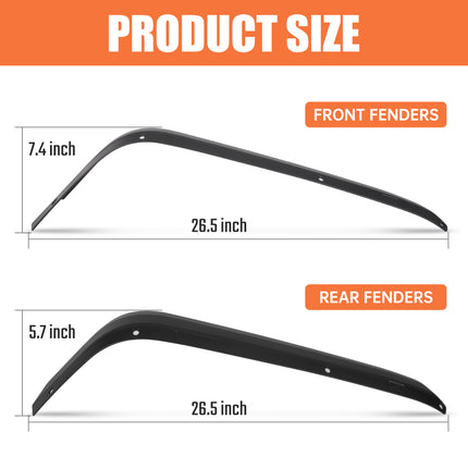 Fender Flares Compatible With 2007-2018 Wrangler