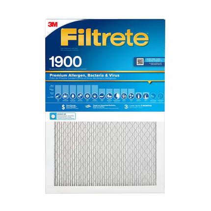 20-In W X 25-In L X 1-In MERV 13 1900 MPR Premium Allergen, Bacteria and Virus Electrostatic Pleated Air Filter