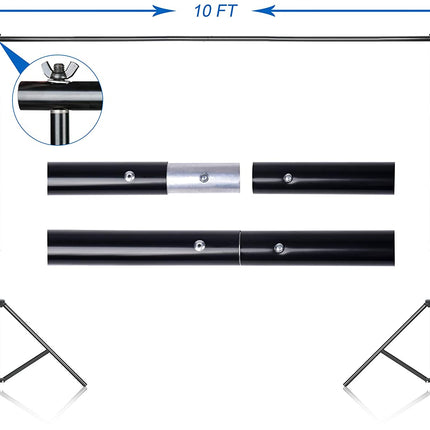 Photo Video Studio 8.5 X 10Ft Green Screen Backdrop Stand Kit, Photography Background Support System with 10 X12Ft 100% Cotton Muslin Chromakey Backdrop