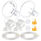 Breast Pump Kit Compatible with Medela Pump in Style Advanced Pump; 2Xtwo-Piece 19Mm Breastshield, 2 Valve, 4 Membrane, 2 Replacement Tubing; Replacement Part for Medela Shield, Medela Valve