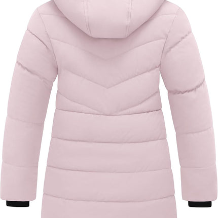 Girl'S Puffer Jacket Warm Insulated Winter Coat Lightweight Water-Resistant Padded Parka with Hood