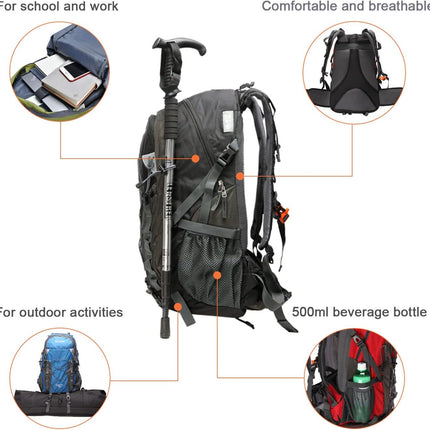 Waterproof Hiking Backpack for Men and Women, Lightweight Day Pack for Travel Camping