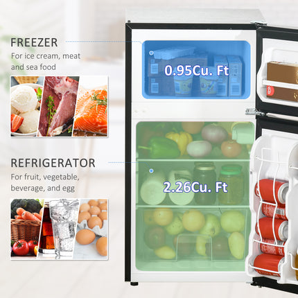 3.2 Cu.Ft Mini Fridge with Freezer