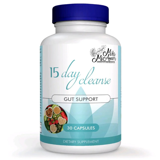 15 Day Cleanse - Gut and Colon Support | Caffeine Free | Advanced Formula with Senna, Cascara Sagrada, Psyllium Husk | Non-Gmo | 30 Capsules