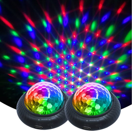 Disco Party Light Night Light 2 in 1 Flashes with Music Sound Activated Multicolor Disco Ball Rechargeable Battery Operated Mini Disco Ball Suitable for Indoors/Outdoors…