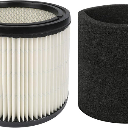 90304 Filter Cartridge & 90585 Foam Filter, Fits Shop-Vac 5 Gallon and up Wet & Dry Vacs, Compatible with Part 90304, 90585-00 & 9058562(1+1)